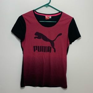 PUMA short sleeved t-shirt pink & black size M